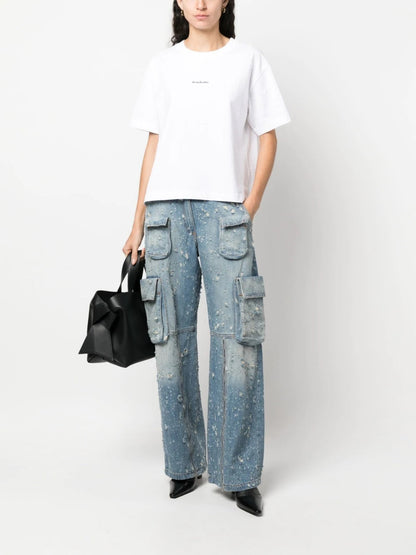 Frayed Denim Overalls