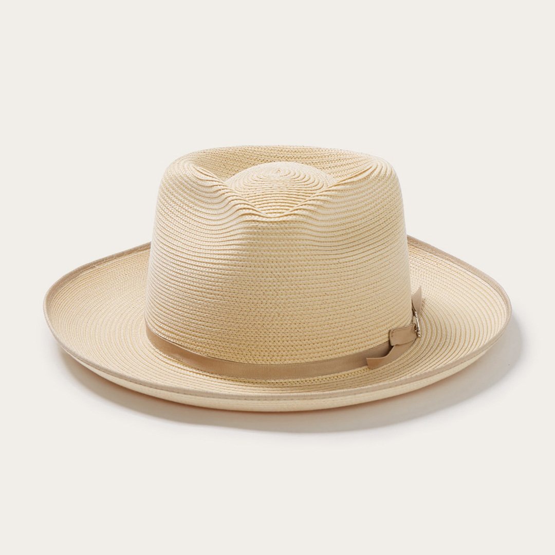 STRATOLINER HEMP FEDORA -COGNAC[BUY 2 FREE SHIPPING & BOX PACKING]