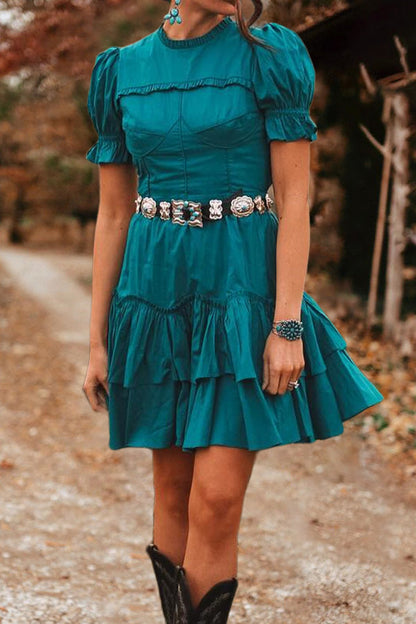 Pretty Layered Ruffle Dress