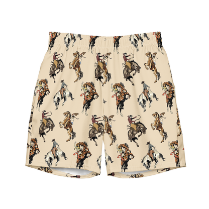 Yeehaw Vintage Cowgirl Men's Swim Trunks