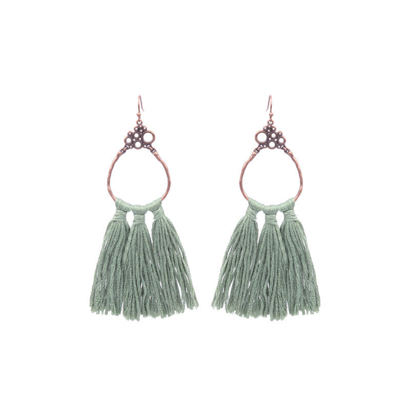 Women's Bohemian Tassel Long Earrings