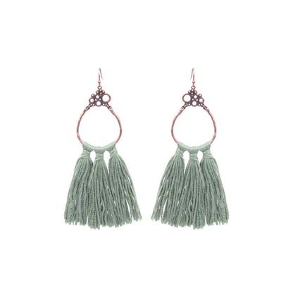 Women's Bohemian Tassel Long Earrings