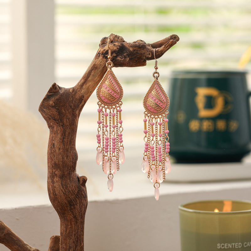 Bohemian Holiday Beaded Earrings