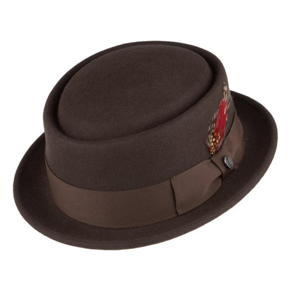 Tienda Jaxon & James Crushable Wool Pork Pie Hat - Brown