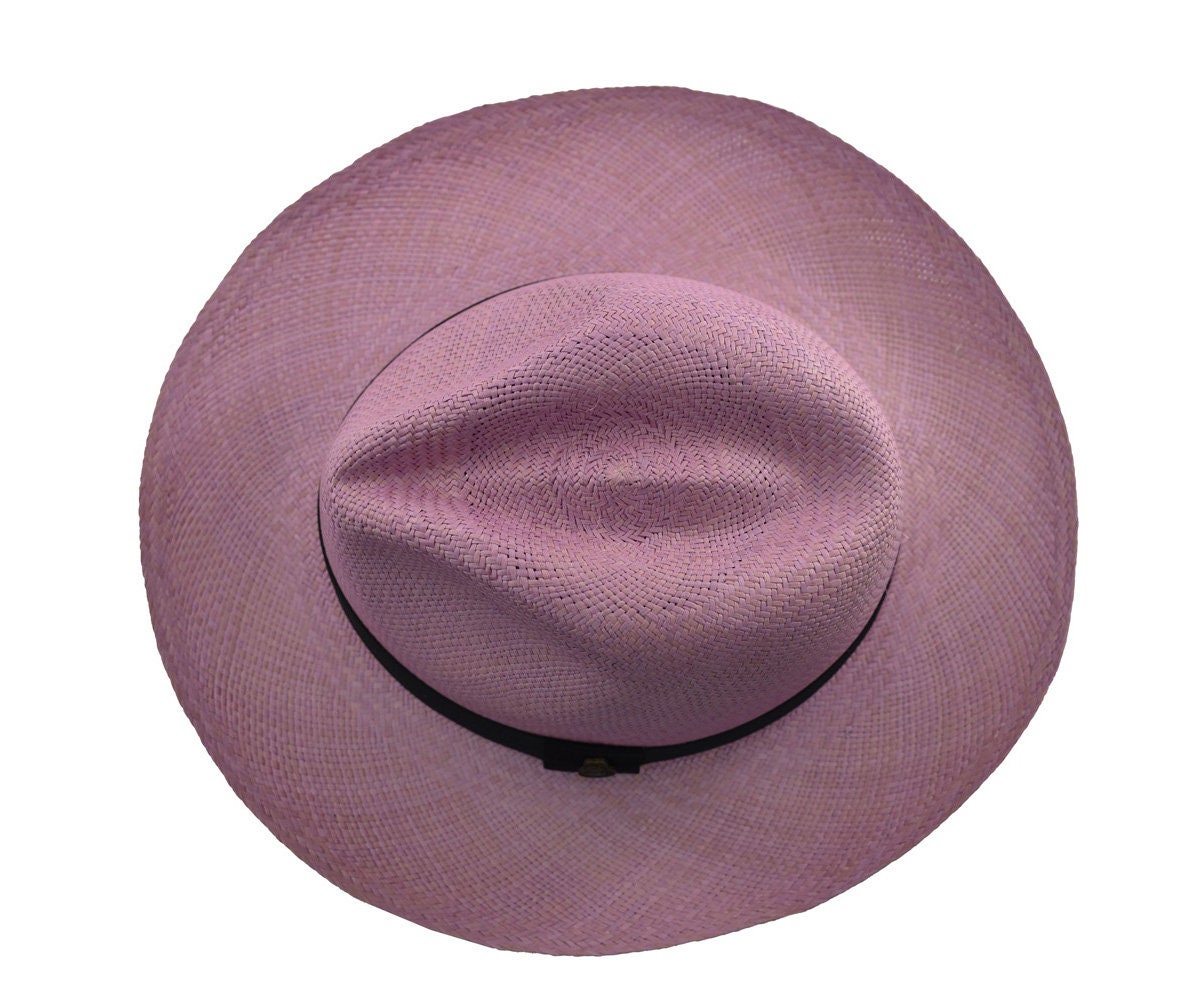 Advanced Original Panama Hat-Lilac Toquilla Straw-Handwoven in Ecuador