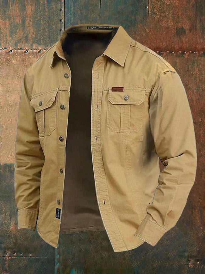 Men's Vintage Western Casual Button Jacket