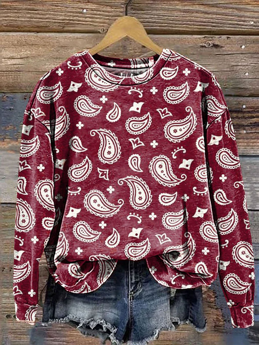 Paisley Pattern Art Print Casual Sweatshirt