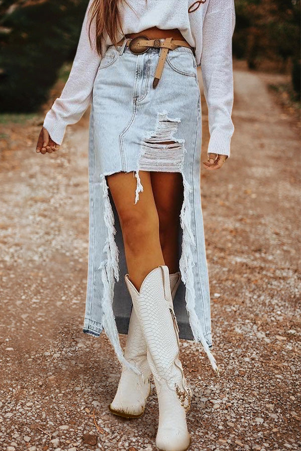 Casual Denim Skirt