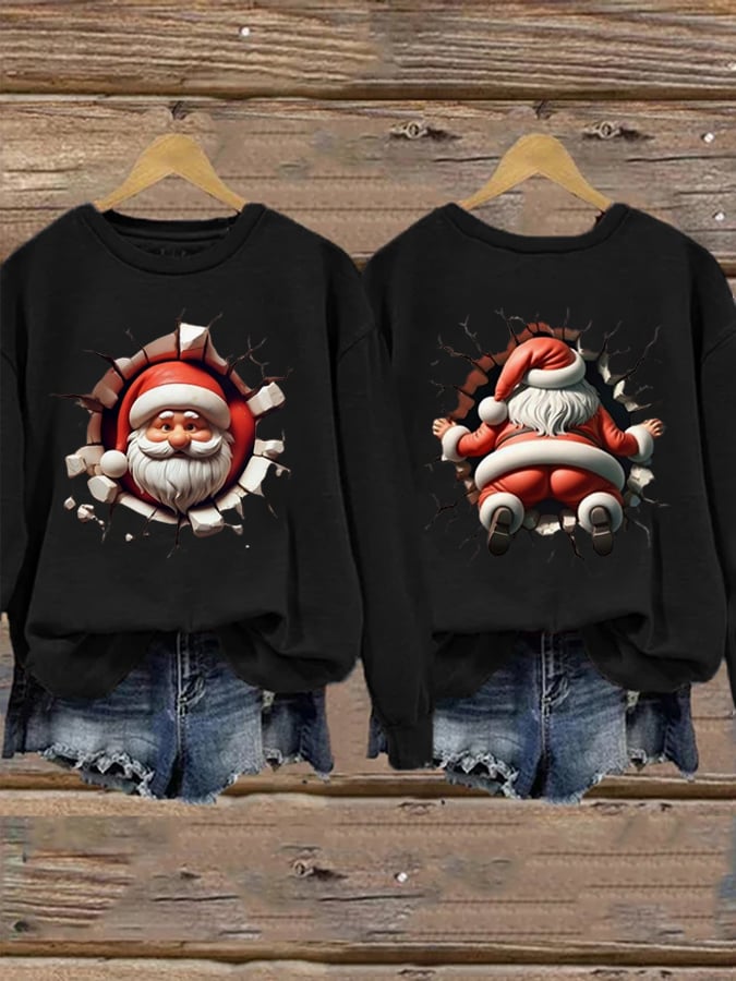 Women's Christmas printed casual sweatshirt