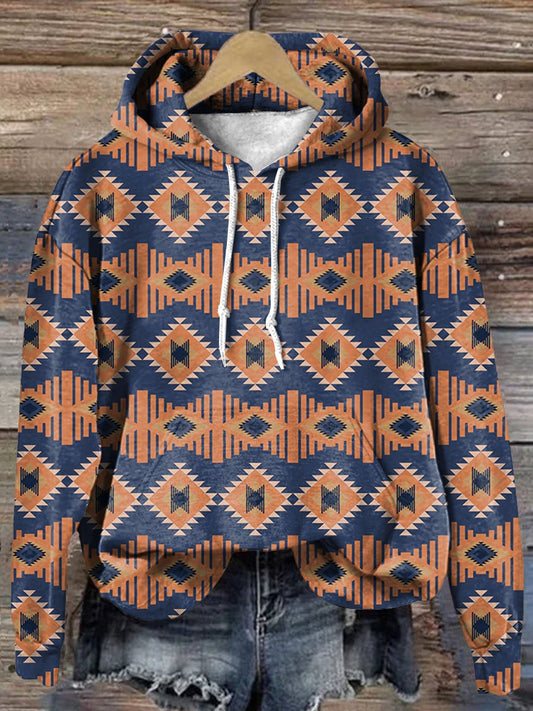 Retro Aztec Art Print Casual Hoodie Sweatshirt