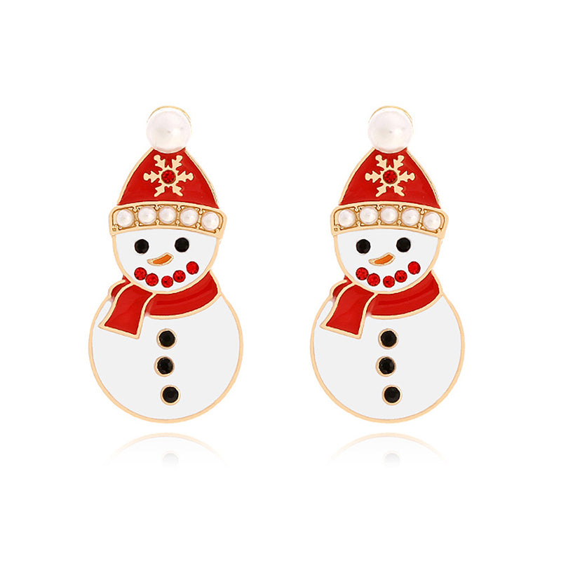 Cute Christmas Snowman Earrings