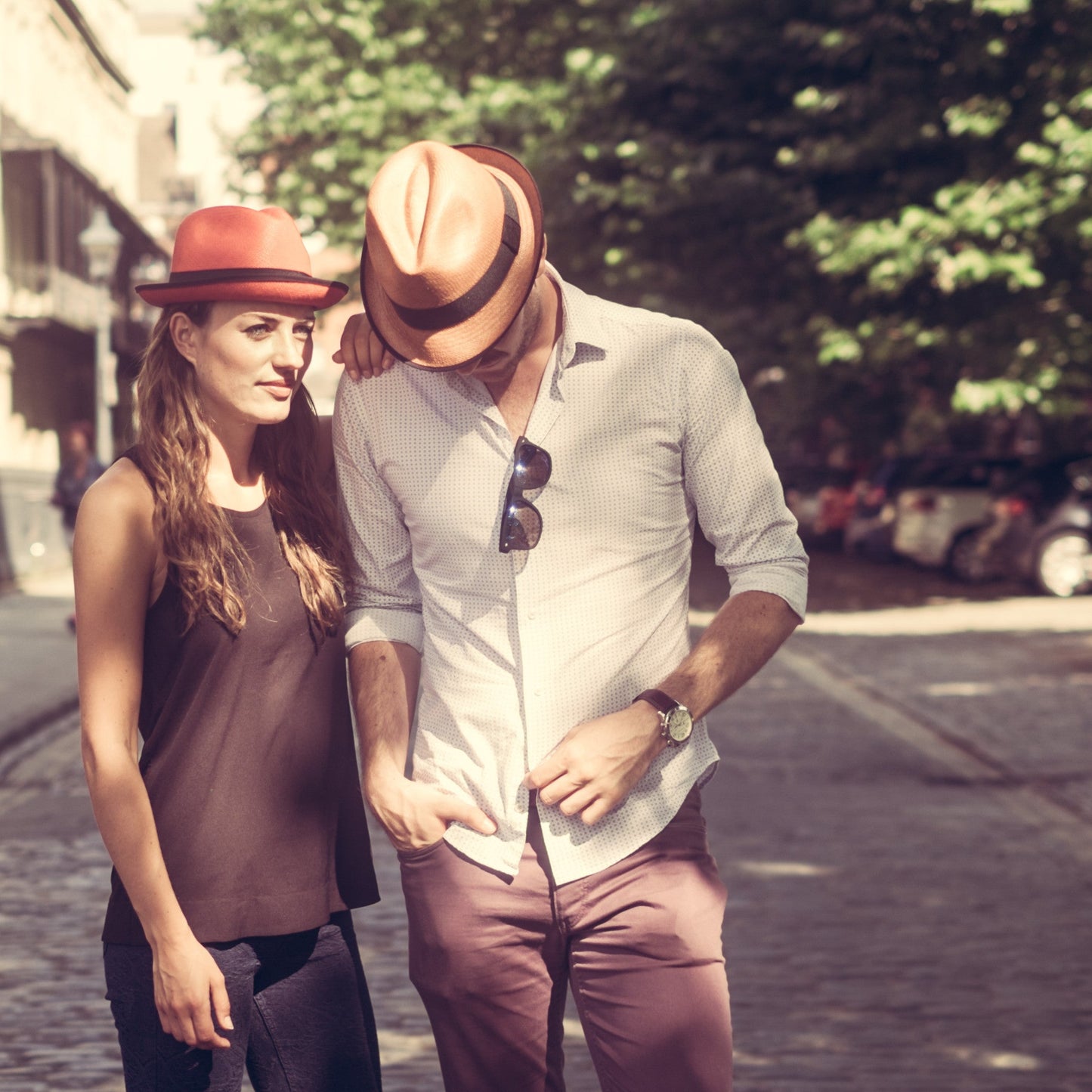 Trilby Panama - Burnt Orange-FREE SHIPPING