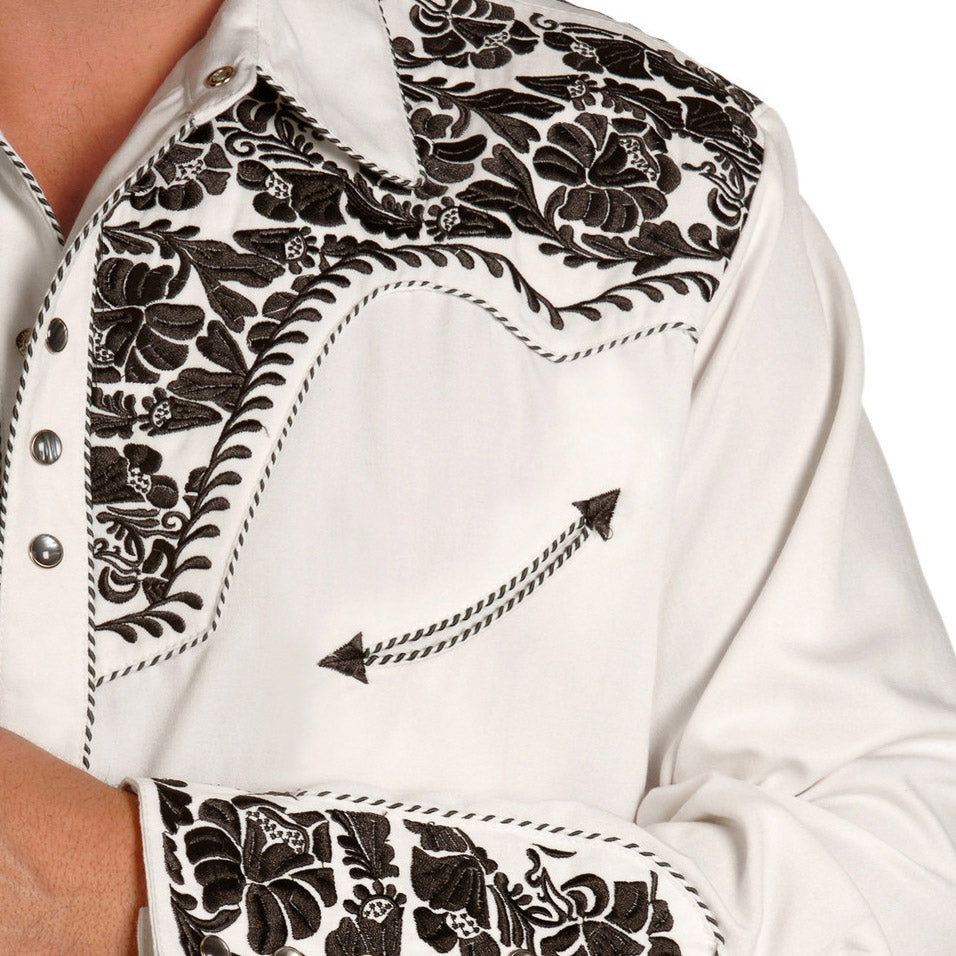 Men's Western Vintage Embroidered Shirt