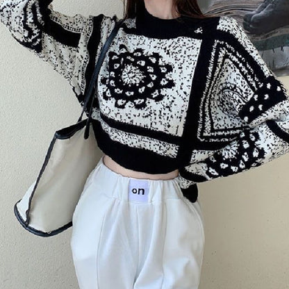 Women's Vintage Jacquard Sweater