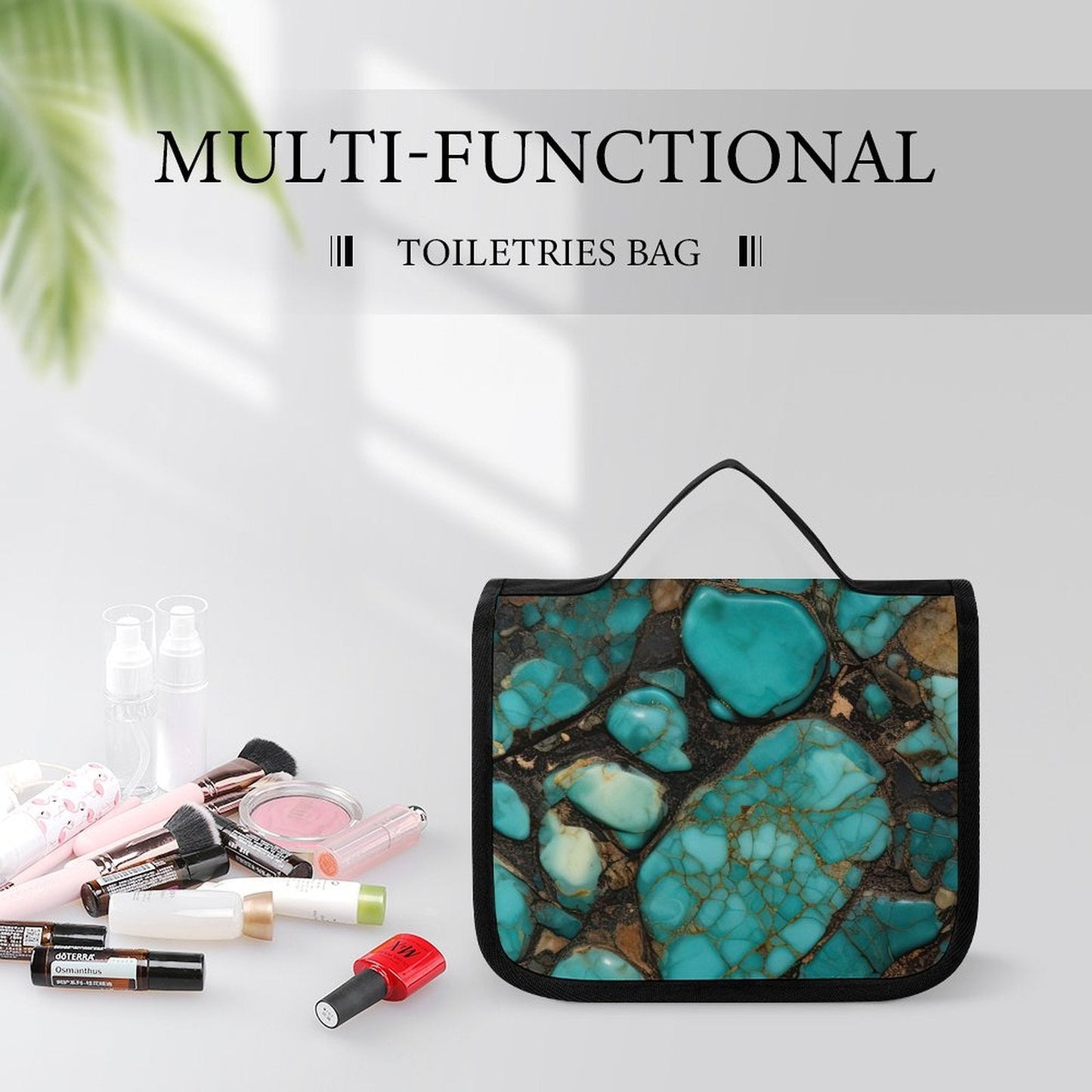 All Turquoise Western Toiletry Travel Bag