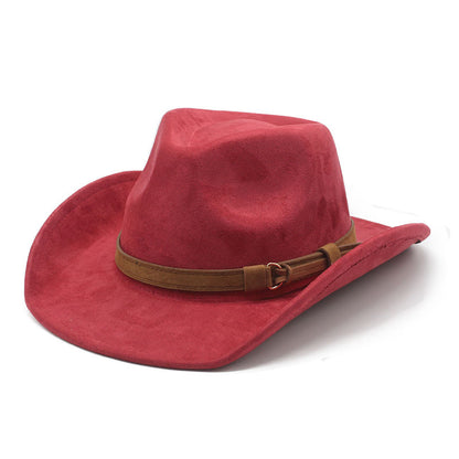 Men's Vintage Western Cowboy Hat Suede Knight Hat