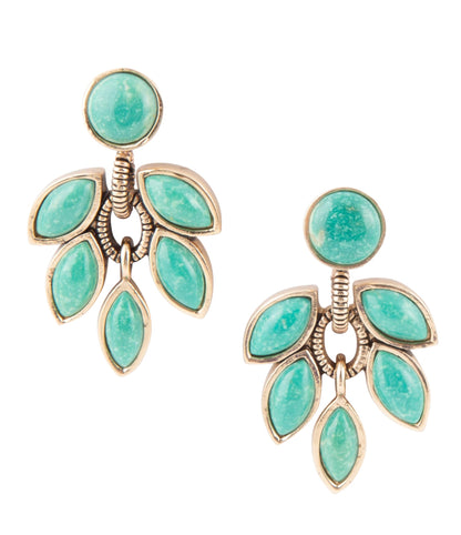 Make an Entrance Green Turquoise Post Earrings