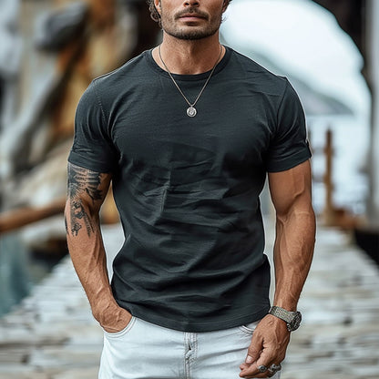 Men's Basic Casual Crew Neck T-Shirt