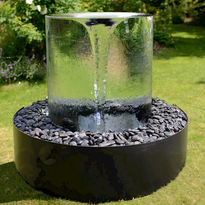 Outdoor Spiral Fountain with Reservoir & Pump Kit