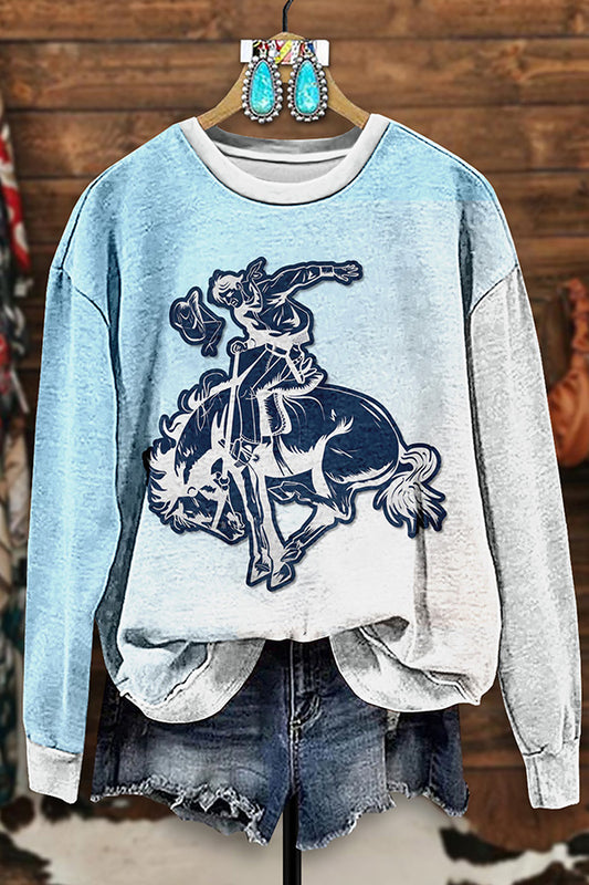 Vintage Rodeo Print Sweatshirt