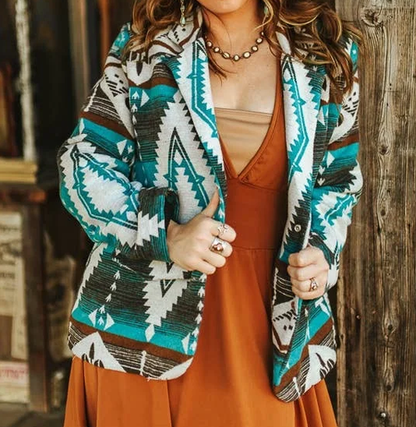 Aztec Button Down Blazer