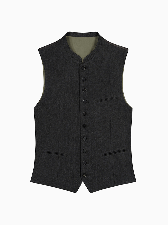 Men's Classic Herringbone Pattern Versatile Slim Fit Vest