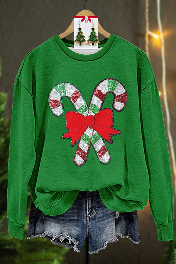 Christmas Bow Sequin Sweatshirt