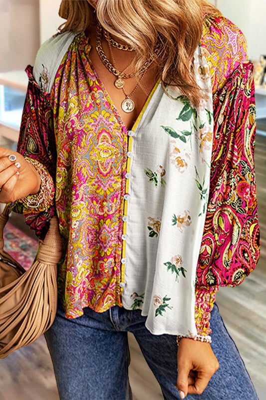 Chic Floral Print Blouse