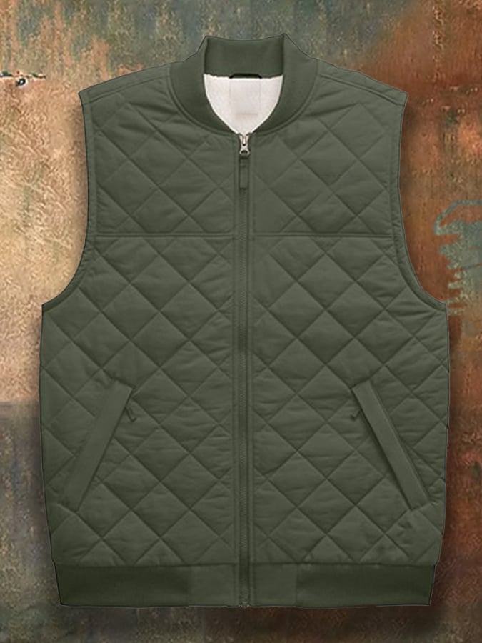 Men's Vintage Western Fleece Thermal Vest