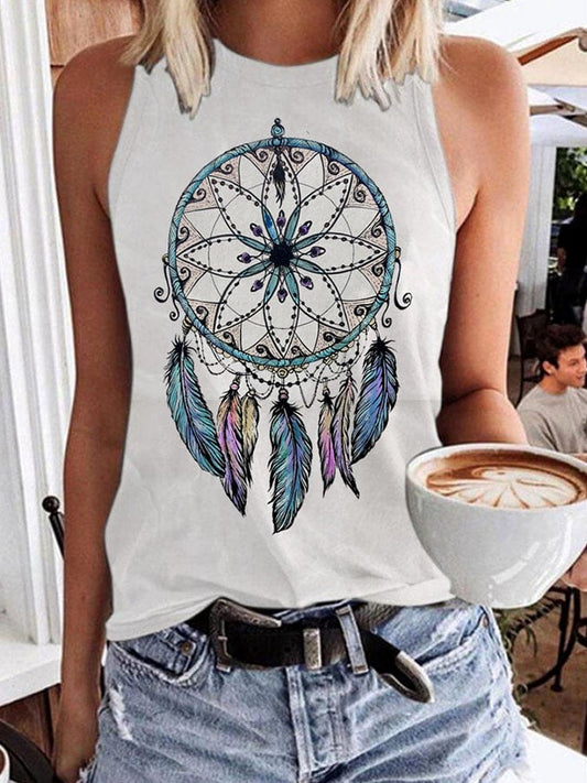 Vintage Western Print Tank Top