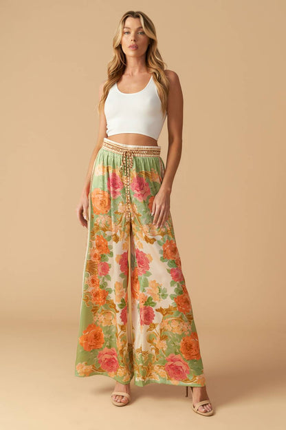 All Eyes On Me Woven Floral Pants