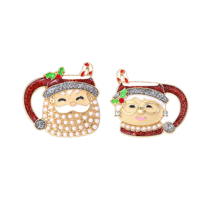 Santa Claus & Mrs. Claus Mug Earrings