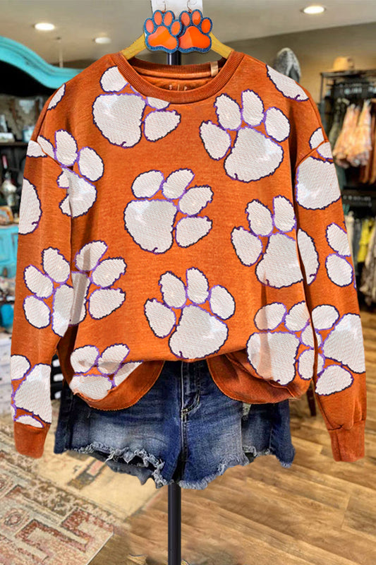 Contrast Clemson Tiger Claw Sweatshirt