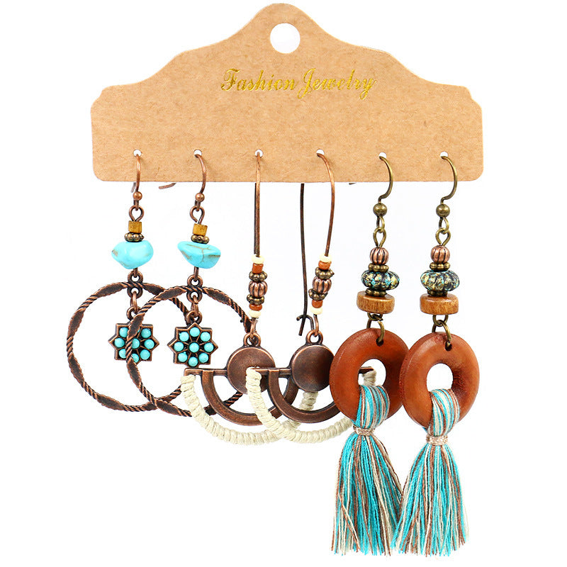 Women's Bohemian Combination Set Irregular Earrings