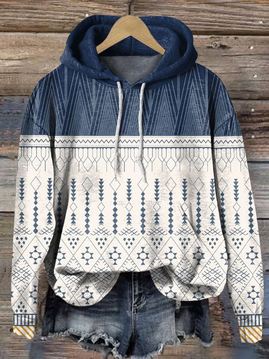 Geometric Pattern Art Print Casual Sweatshirt