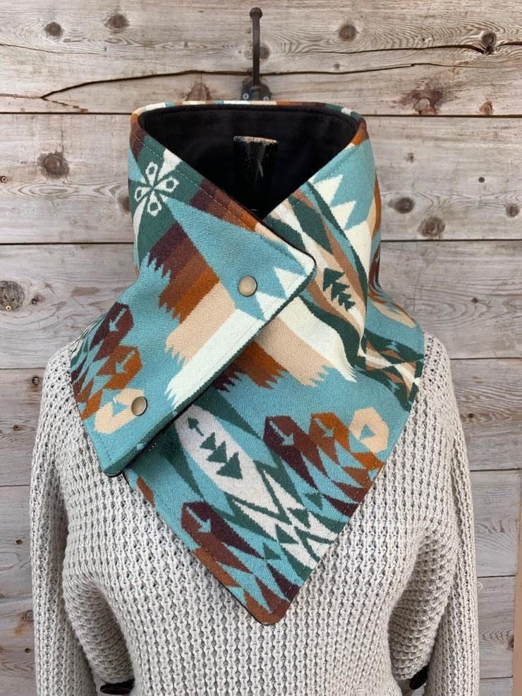 Women's Western light Blue Warm Neck Cowl