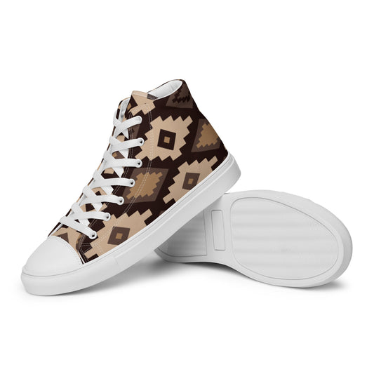 Earth Aztec Women__ high top canvas shoes