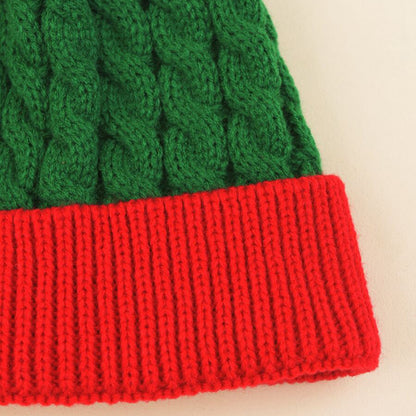 Christmas Contrast Color Warm Knit Hat