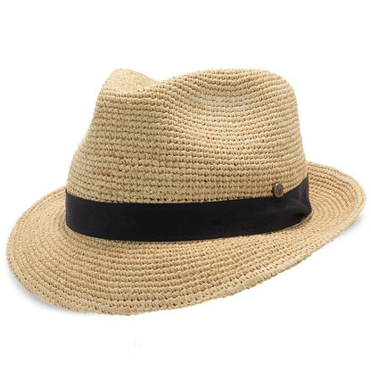 Walrus Hats Crocheted Raffia Straw Fedora Hat