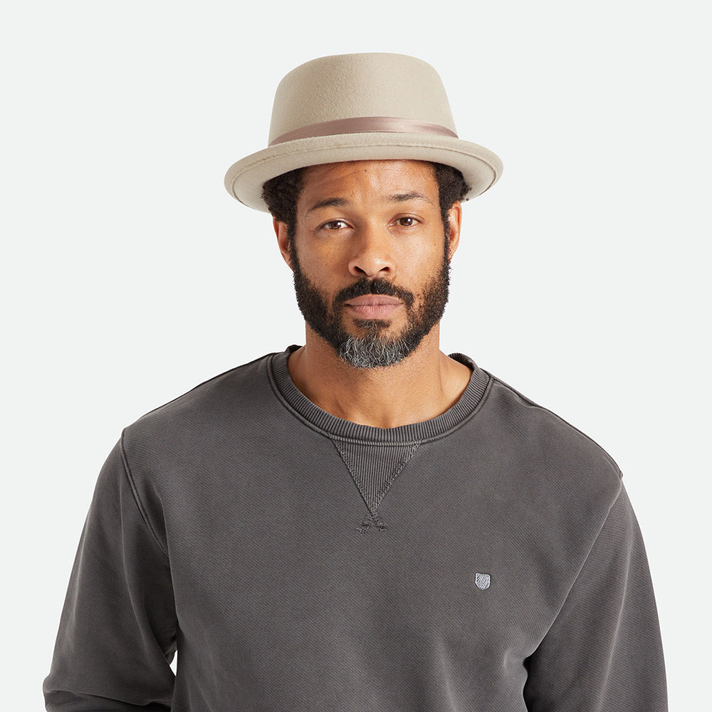 Tienda Brixton Hats Stout Wool Felt Pork Pie Hat - Beige