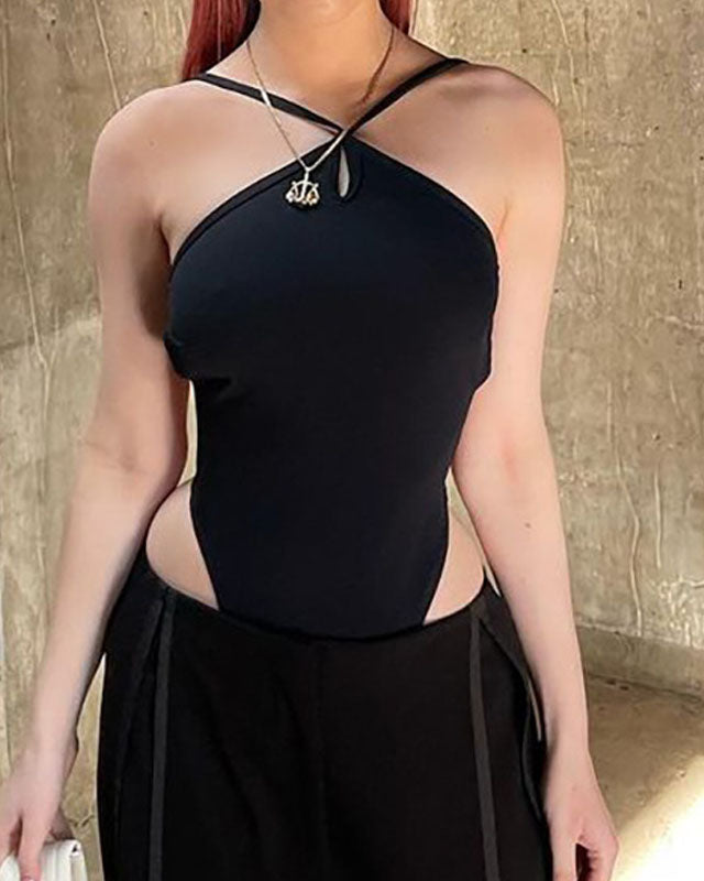 Hollow Backless Jumpsuit Bodysuit