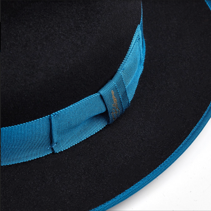 The Fox Fedora - Black & Turquoise