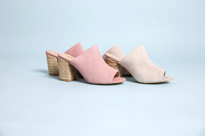 Sbicca Helena Heeled Sandal in Ice Suede