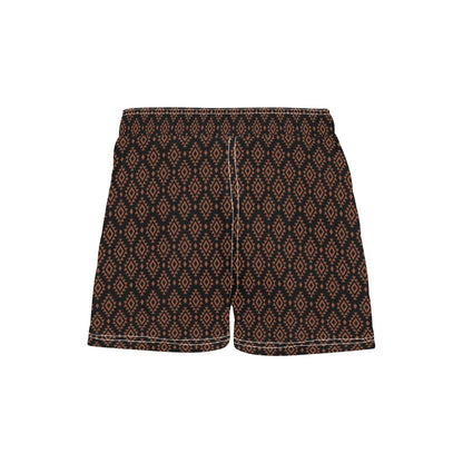 Women's Brown Black Aztec Beach Board Shorts