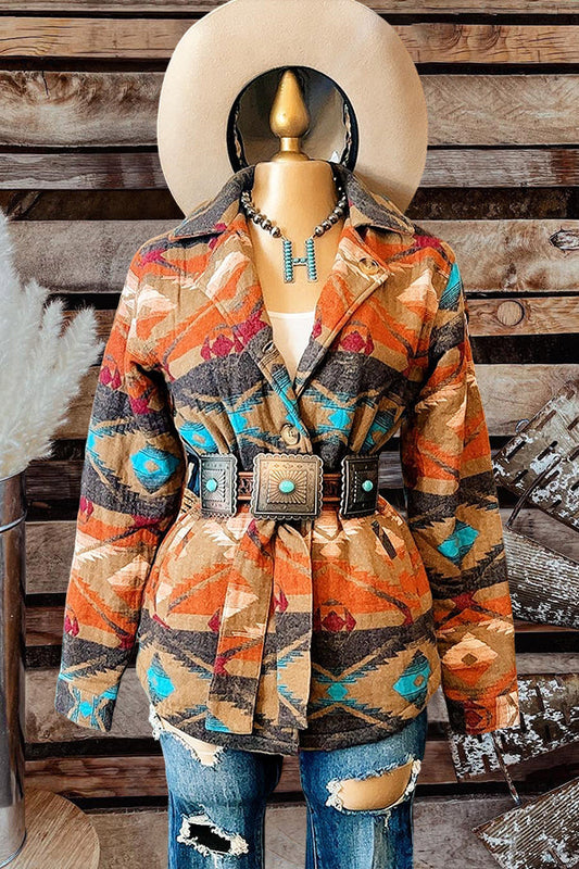 Vintage Western Aztec Print Jacket