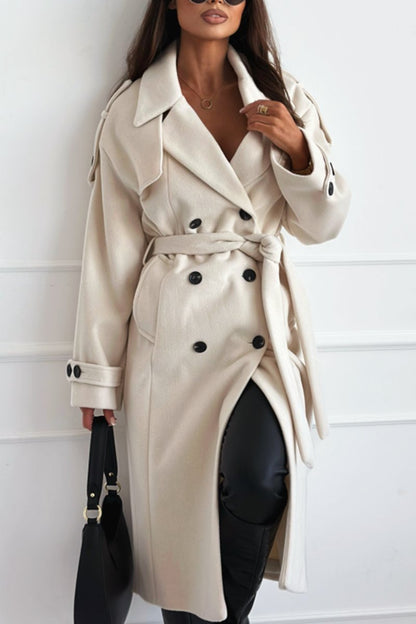 Women's Casual Solid Color Long Coat