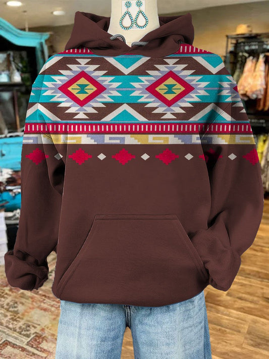 Aztec Printed Casual Sweatshirt