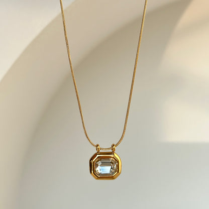 Women's Cube Crystal Necklace