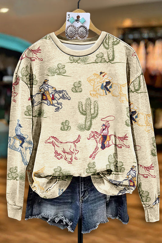 Vintage Western Cactus Rodeo Sweatshirt