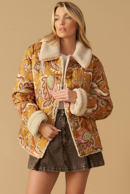 Stay the Same Quilted Floral Jacket